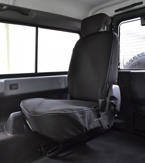 Tumble Down Canvas Seat Cover (Pairs) Black
