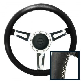 Exmoor Williams White Stitch Steering Wheel
