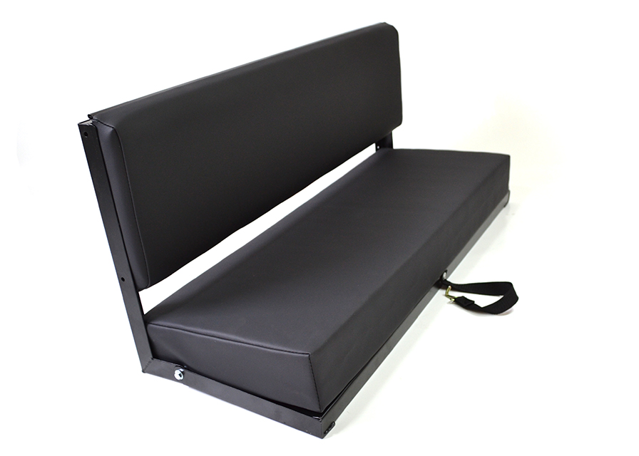 2 Man Bench Seat, Black Powder Coated Frame
