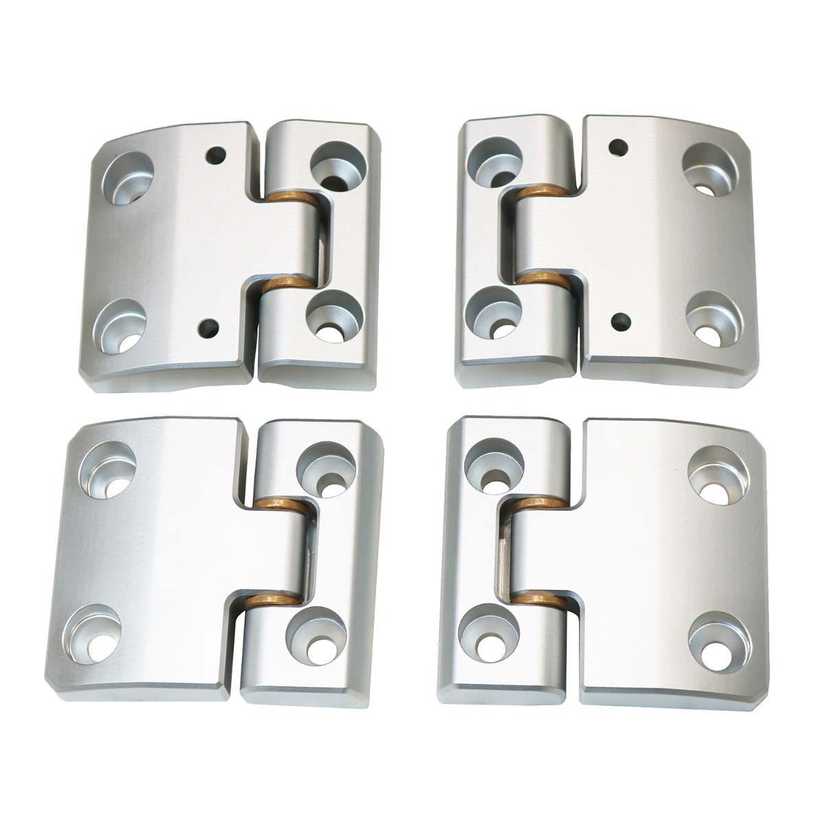 Silver Defender Billet Aluminium Front Row Door Hinges