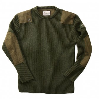 Land Rover Rib Knit Crew-Neck Sweater Bronze Green