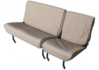 Canvas Seat Covers - Defender 60/40 Split Bench Seat (4 Piece) - Pre 2007 - Sand