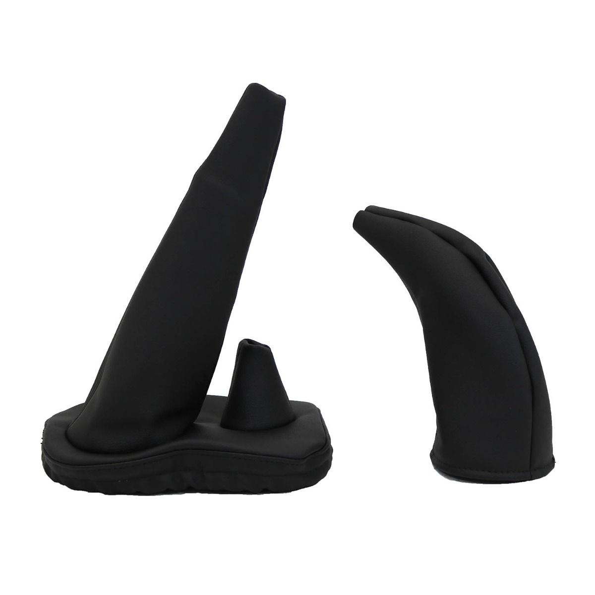 Gaiter Kit Gearshift & Handbrake (LT77/R380) Black Leather/Black Stitch