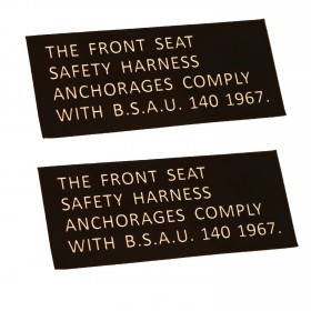 Range Rover Classic Safety Sticker Pair 