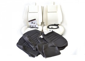 90"/110" Front Outer Two Seat Retrim Kit <2007 XS Black Rack (Leather) 2006-2007