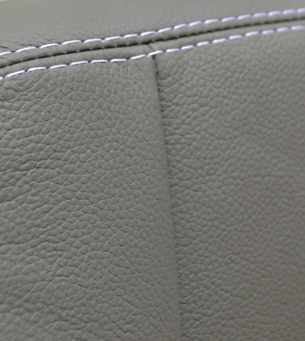 Grey Leather / White Stitch