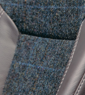 Bespoke Harris Tweed with Buffalo Grey Leather