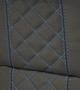 Diamond XS Bespoke Leather Electric Blue Stitch