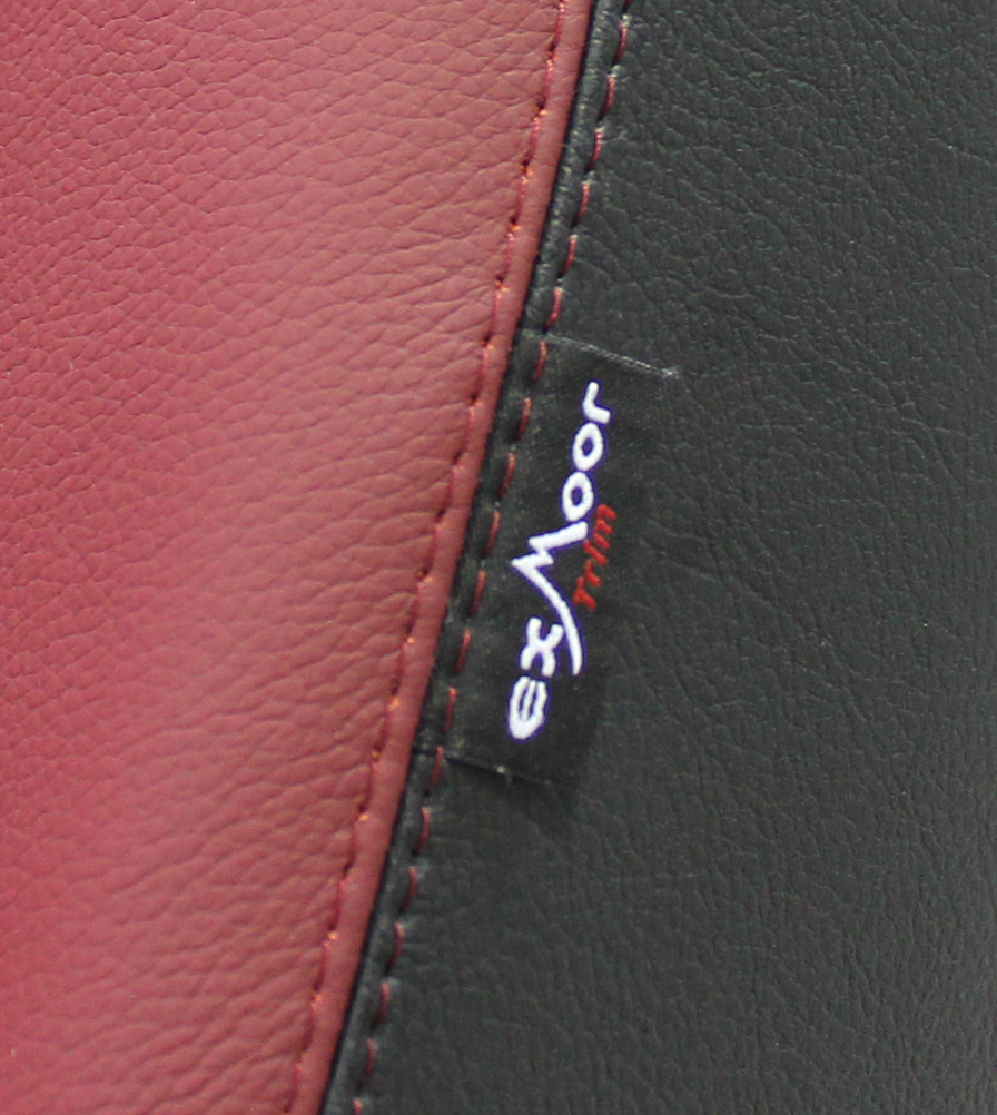 Exmoor Trim Mulberry Red and Black Canvas Bespoke Swatch