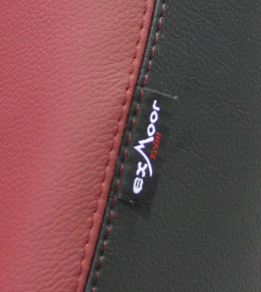 Exmoor Trim Mulberry Red and Black Canvas Bespoke Swatch Exmoor Trim Mulberry Red and Black Canvas Bespoke Swatch