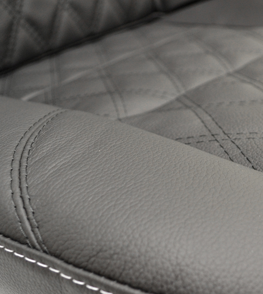Exmoor Trim Diamond Black Leather Bespoke Swatch Exmoor Trim Diamond Black Leather Bespoke Swatch