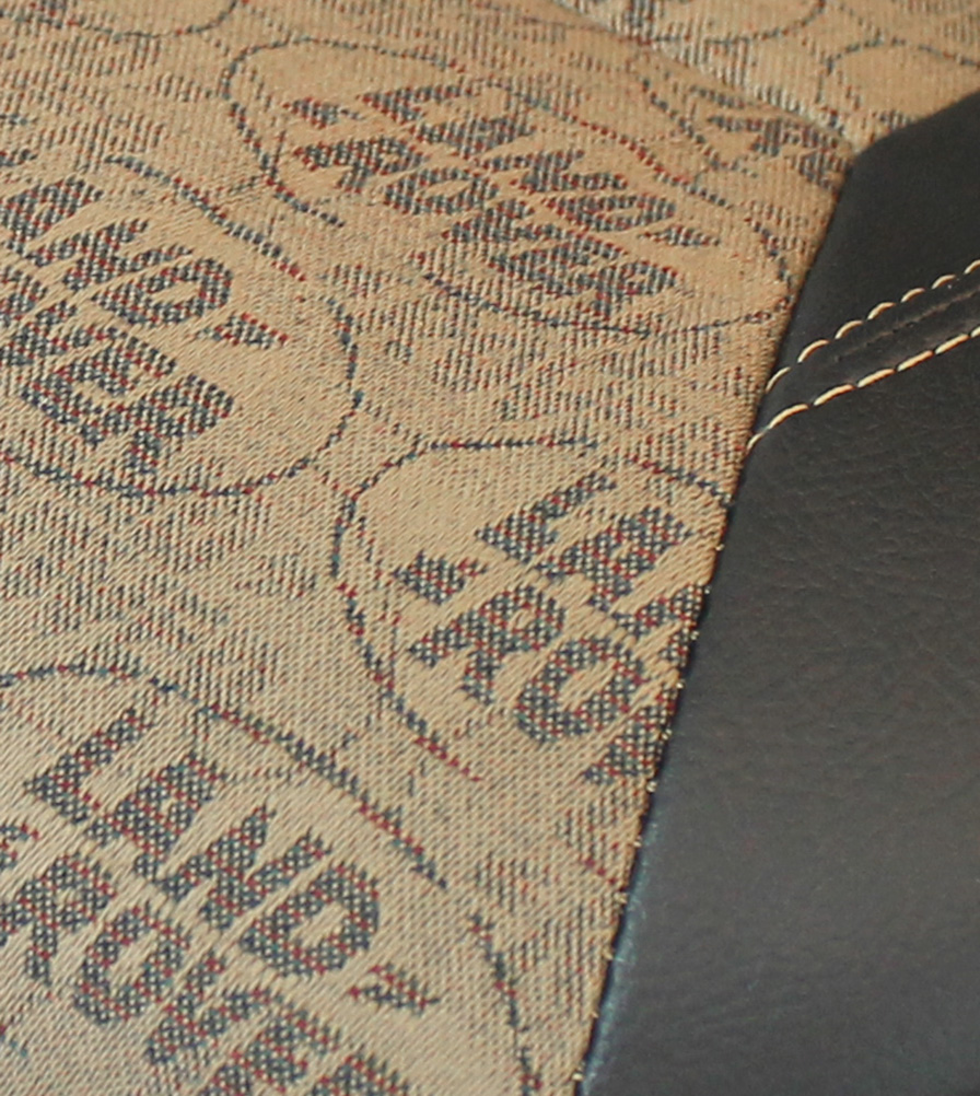 Exmoor Trim Land Rover Logo Tan Defender Swatch Exmoor Trim Land Rover Logo Tan Defender Swatch