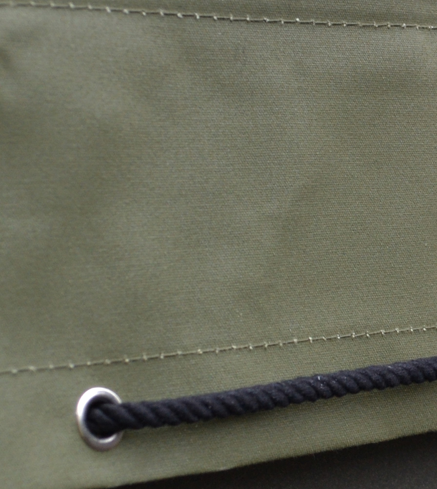 Exmoor Trim Olive Hooding Canvas Swatch Exmoor Trim Olive Hooding Canvas Swatch